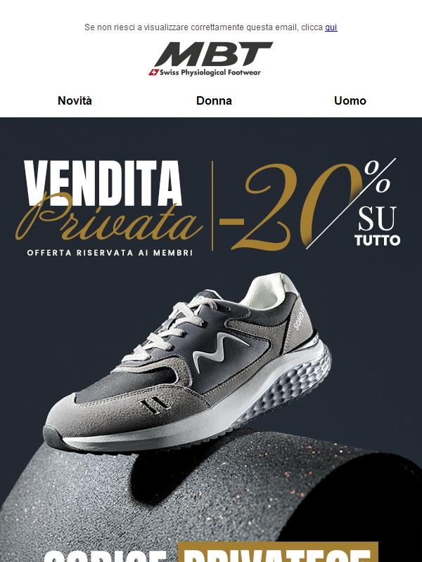 20% di Sconto su Tutti i Modelli MBT — Accesso Privato 🔒