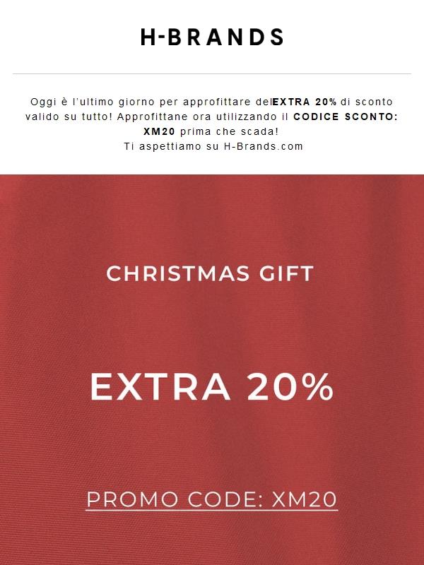 Ultimo giorno di extra -20% ⏰