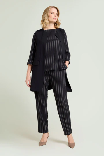 PANTALONI A SIGARETTA IN CADY GESSATO