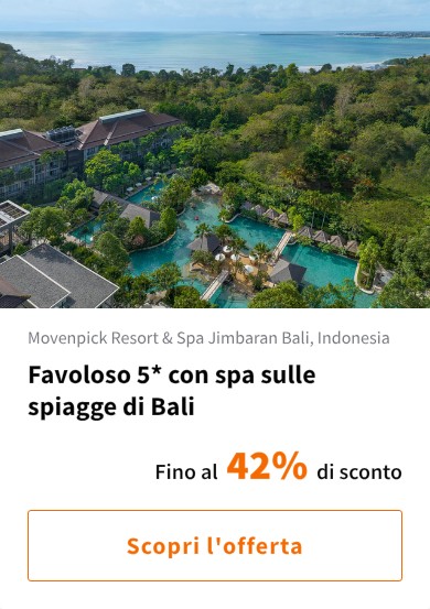 Favoloso 5* con spa sulle spiagge di Bali