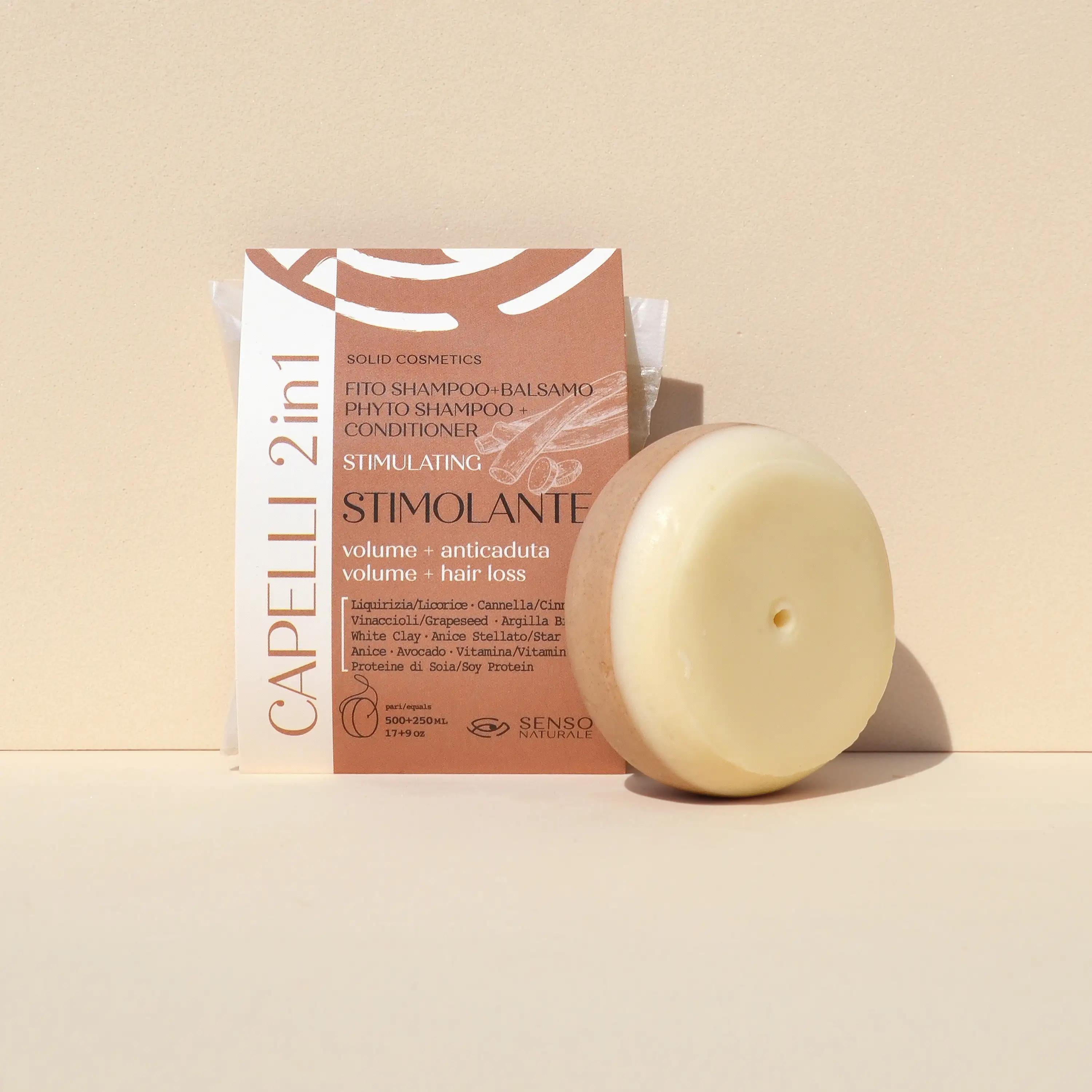 Image of Fito Shampoo e Balsamo Solido STIMOLANTE - 2 in 1 per Capelli Voluminosi Anticaduta