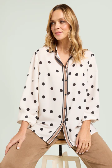 CAMICIA IN DOPPIA GEORGETTE STAMPATA