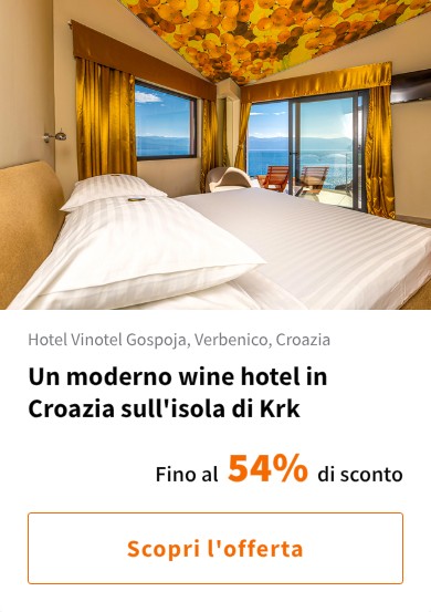 Un moderno wine hotel in Croazia sull'isola di Krk