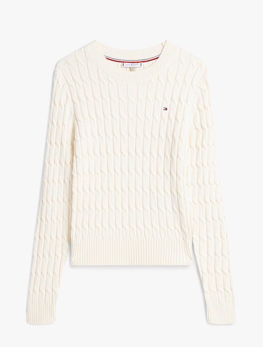 Pullover a righe in maglia intrecciata