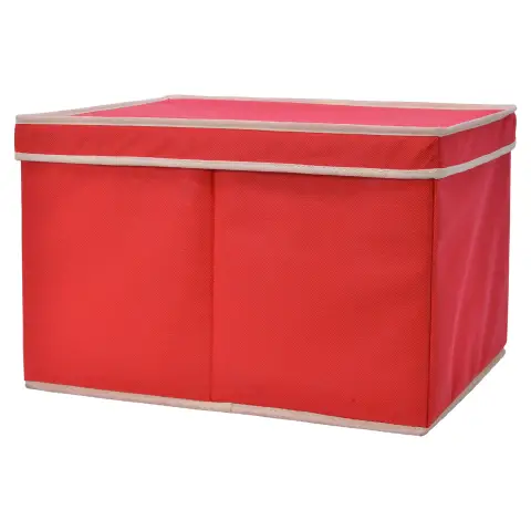 Box Porta Decorazioni Natale in Plastica Rossa 39,5x30x25,5 cm