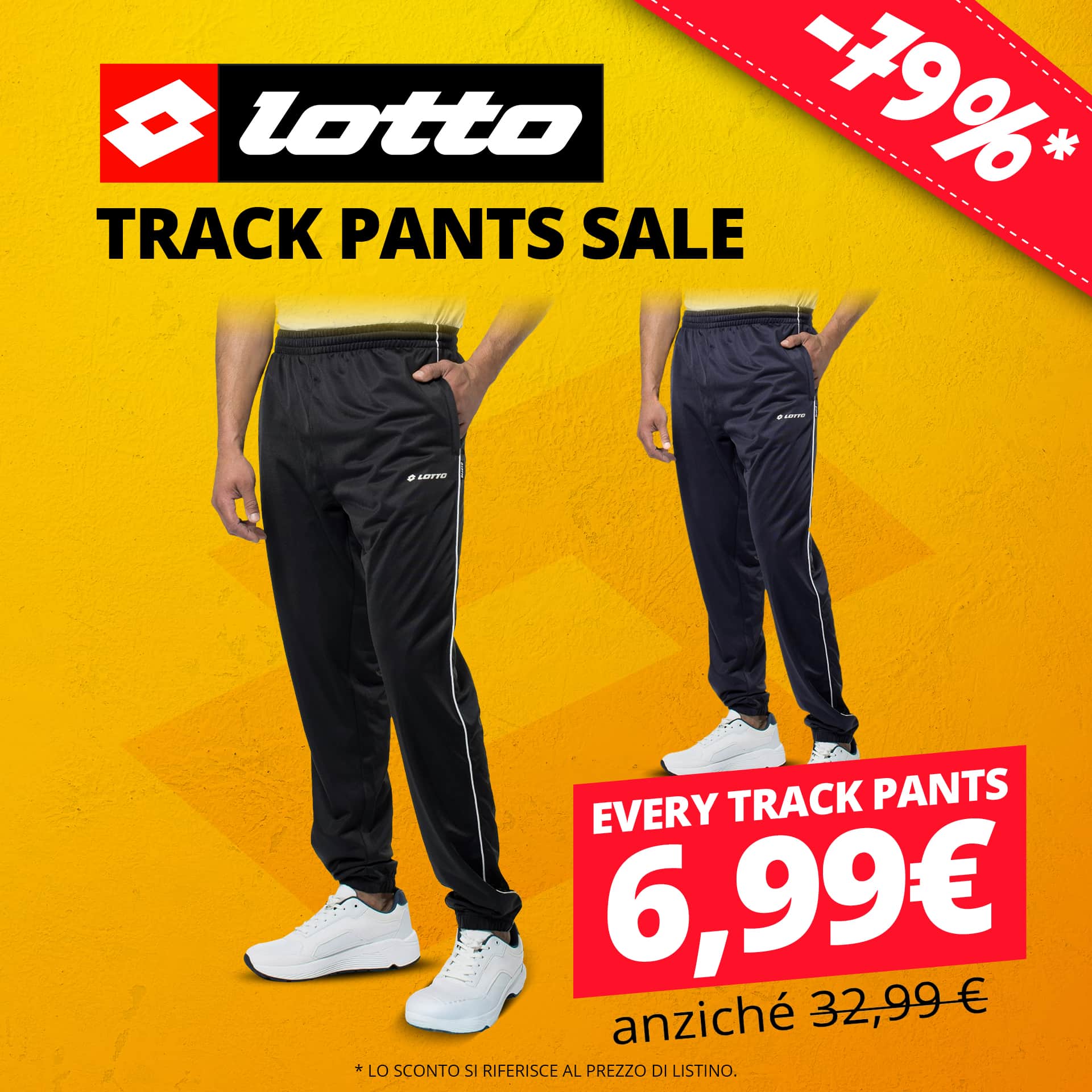 lotto track pants uomo pantaloni della tuta