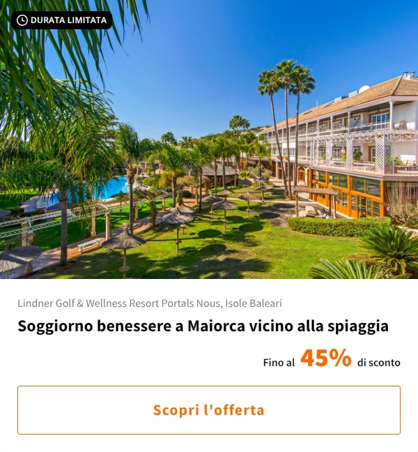 Soggiorno benessere a Maiorca vicino alla spiaggia