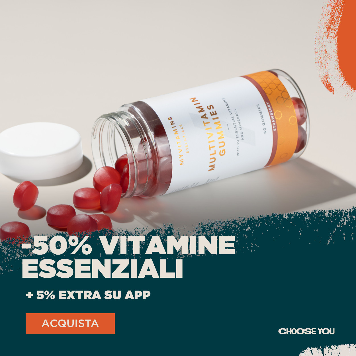 50% vitamine essenziali