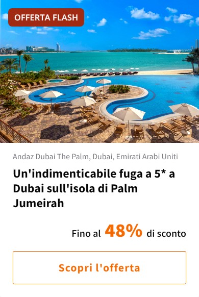 Un'indimenticabile fuga a 5* a Dubai sull'isola di Palm Jumeirah