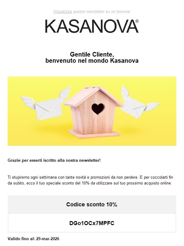 Iscrizione alla newsletter confermata