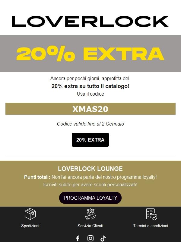 Ultimi giorni per il 20% di sconto!