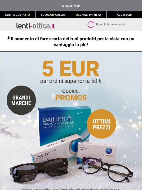 🛒 SCONTO ESCLUSIVO: Risparmia 5€ sugli ordini sopra 50€