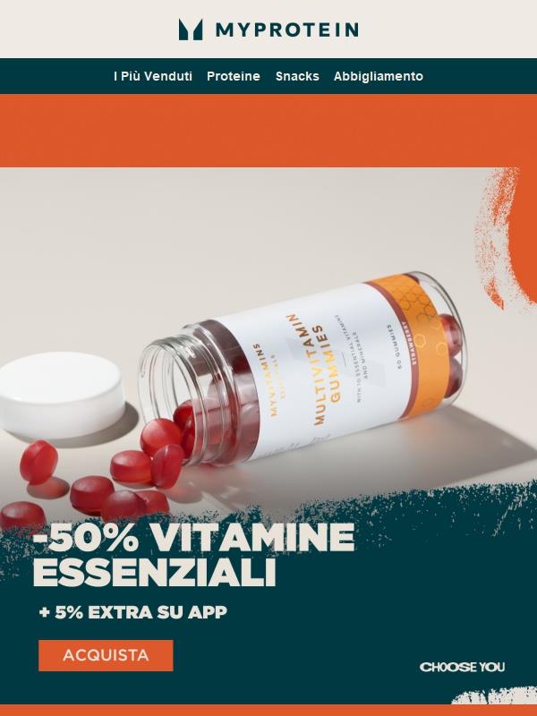 L'hai (quasi) Perso ⏰ -50% sulle Vitamine