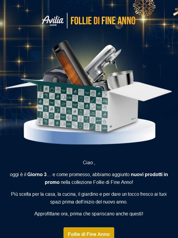 Ciao, Giorno 3: nuovi prodotti si aggiungono alle Follie di Fine Anno! ✨🛒