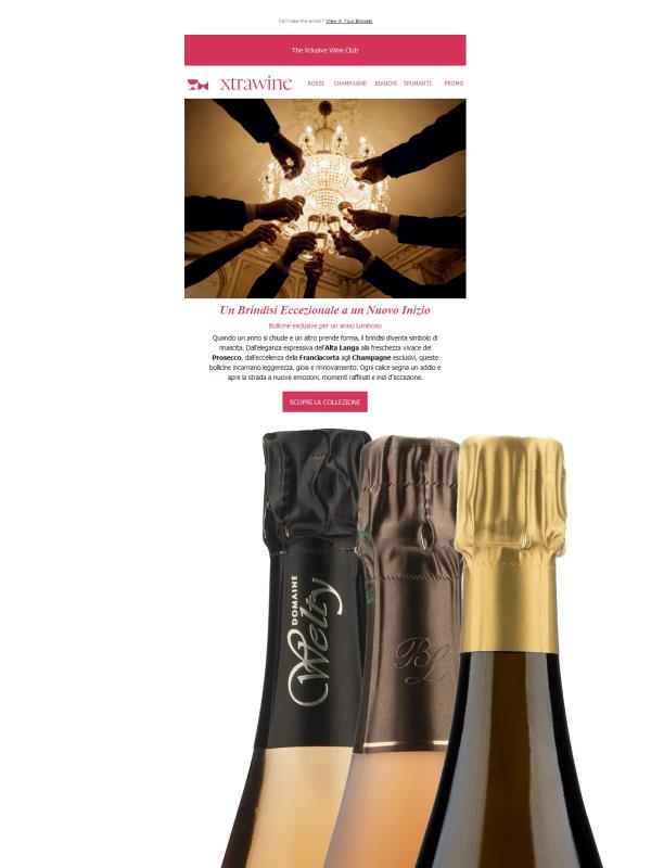 Un brindisi eccezionale a un nuovo inizio