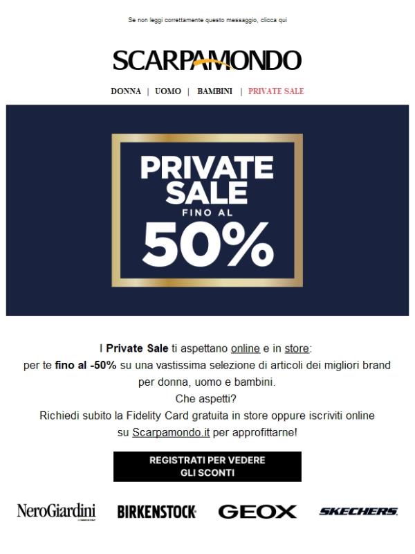 🎁 Fino al -50% con i Private Sale!