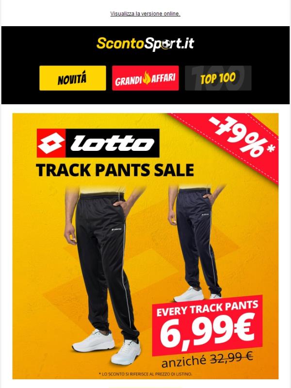 Lotto Track Pants SALE 🔥 Risparmi il 79 %!