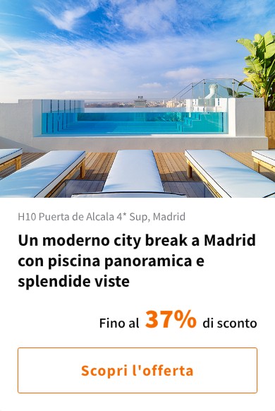 Un moderno city break a Madrid con piscina panoramica e splendide viste