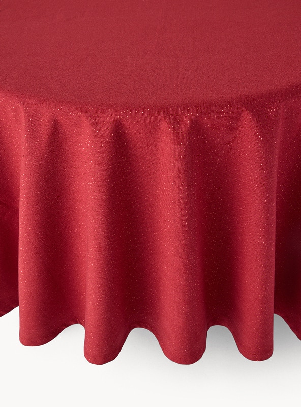 Tovaglia rotonda in cotone e lurex