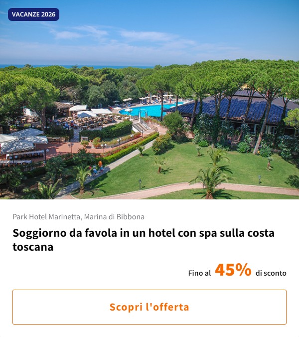 Soggiorno da favola in un hotel con spa sulla costa toscana
