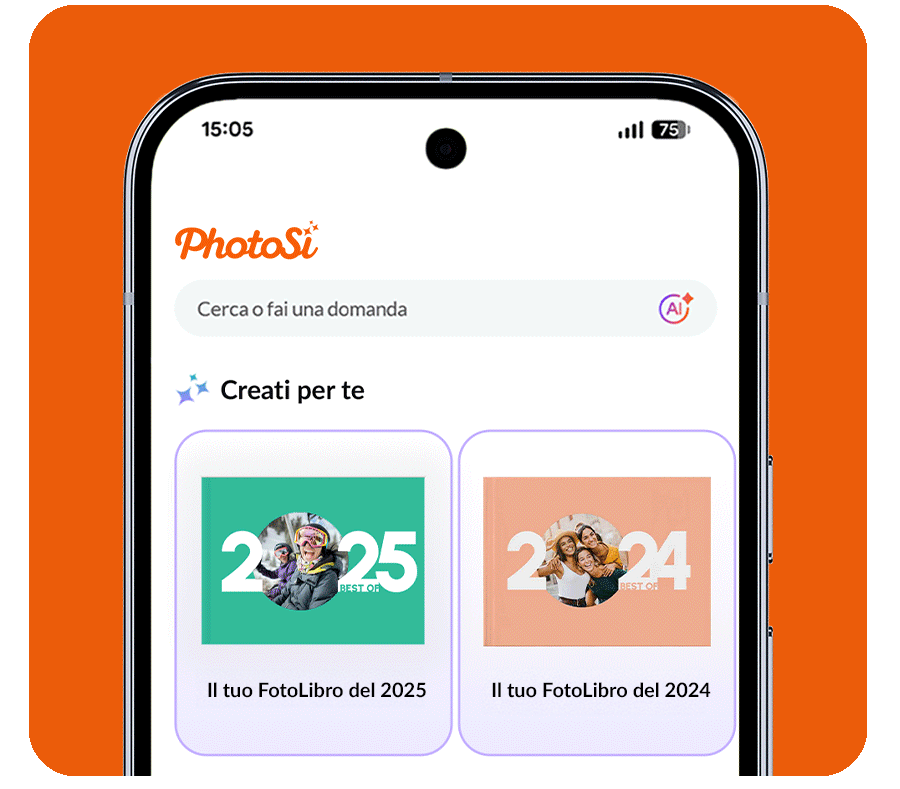Se avevi il geotag attivo, trovi il FotoLibro già pronto in app