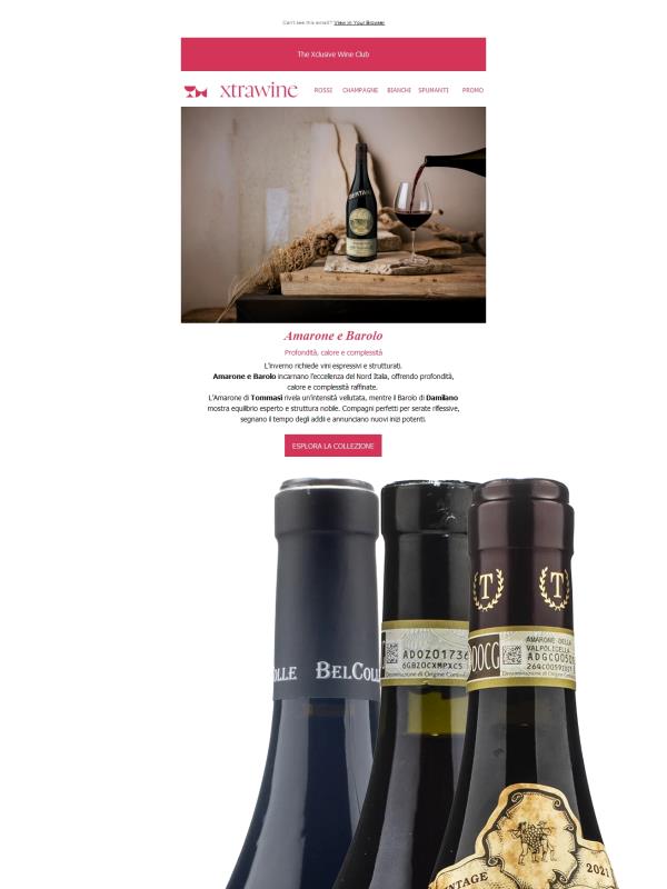 Amarone e Barolo: profondità, calore e complessità