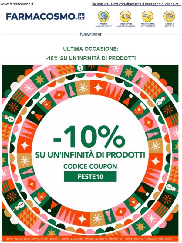 ⏳ Ultima chiamata! Il tuo -10% al checkout scade domani