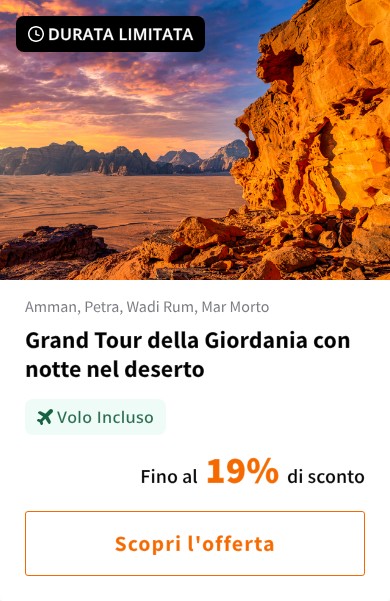 Grand Tour della Giordania con notte nel deserto