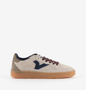 Victoria Sneakers Uomo Bassa in Pelle Taupe Multi