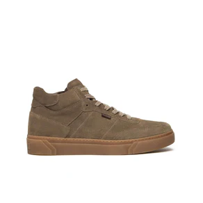 Nero Giardini Sneakers Alta Uomo in Camoscio Fango
