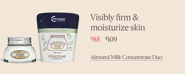 VISIBLY FIRM & MOISTURIZE SKIN | ALMOND MILK CONCENTRATE DUO