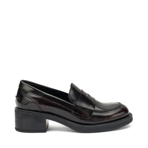 Frau Mocassini Donna con Tacco in Pelle Bordo