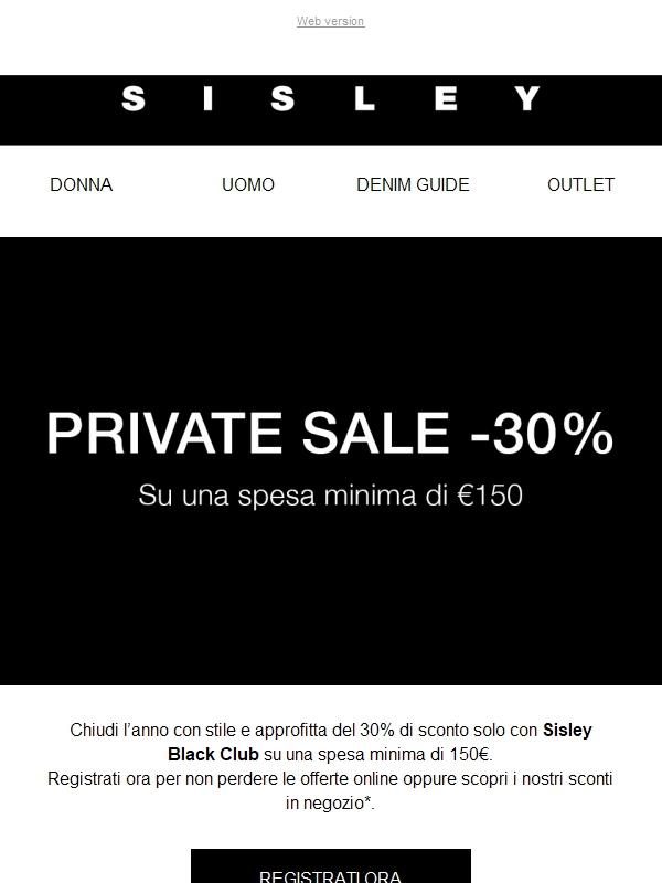 PRIVATE SALE | Gli sconti continuano