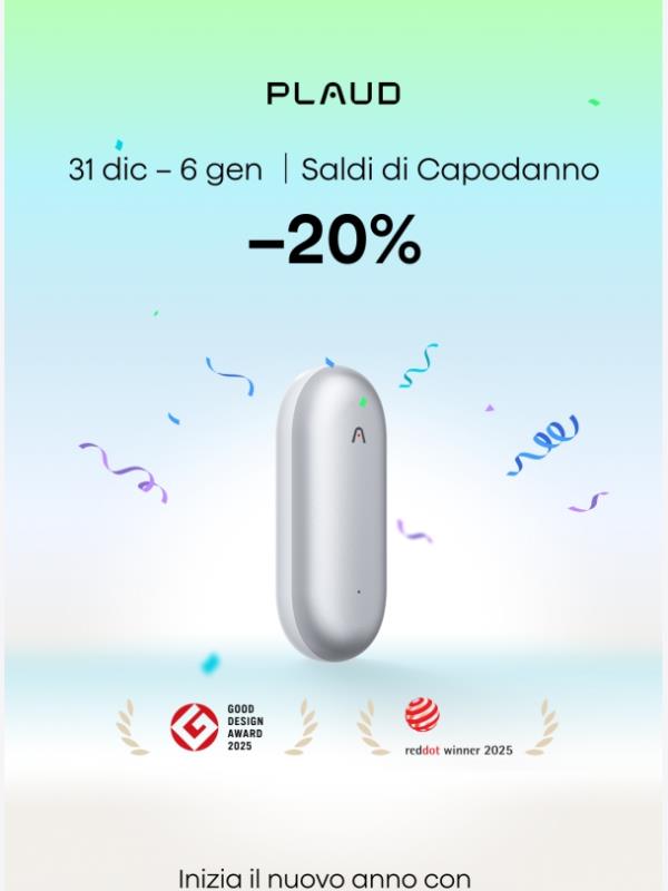 Inizia il 2026 in modo più intelligente — Risparmia il 20% su NotePin Argento