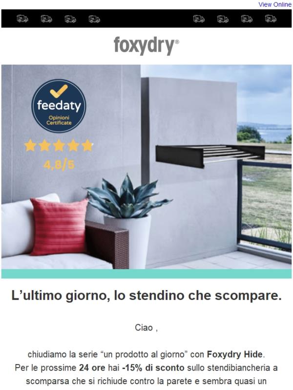 Chiudiamo in bellezza: oggi Foxydry Hide -15%