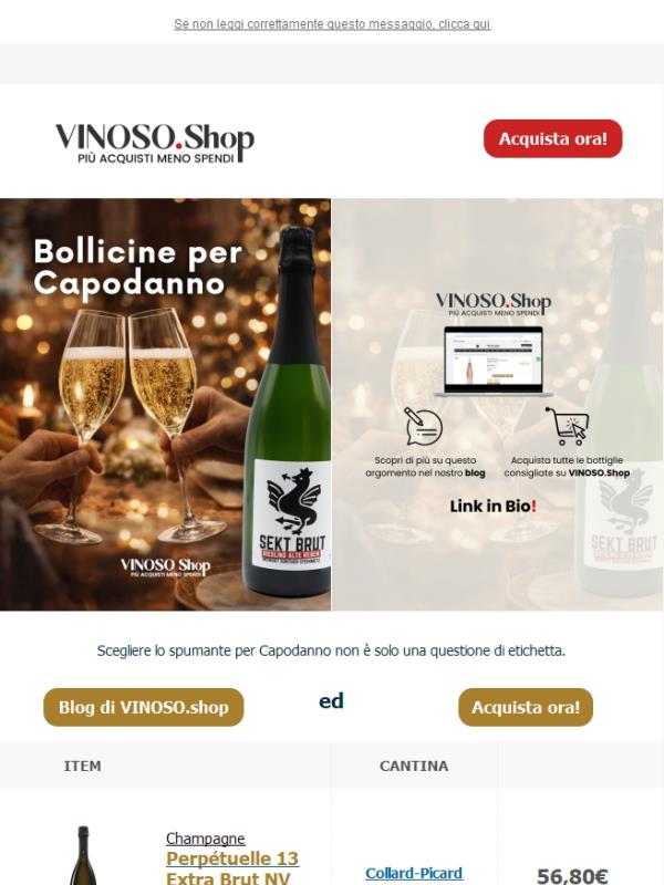 🥂 VINOSO | Secco o dolce? Decidono i piatti