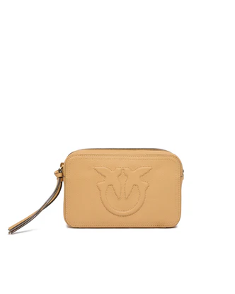Borsa Carrie Camera Bag in Pelle / Beige