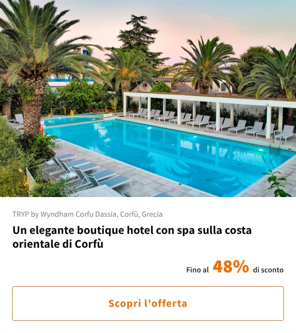 Un elegante boutique hotel con spa sulla costa orientale di Corfù