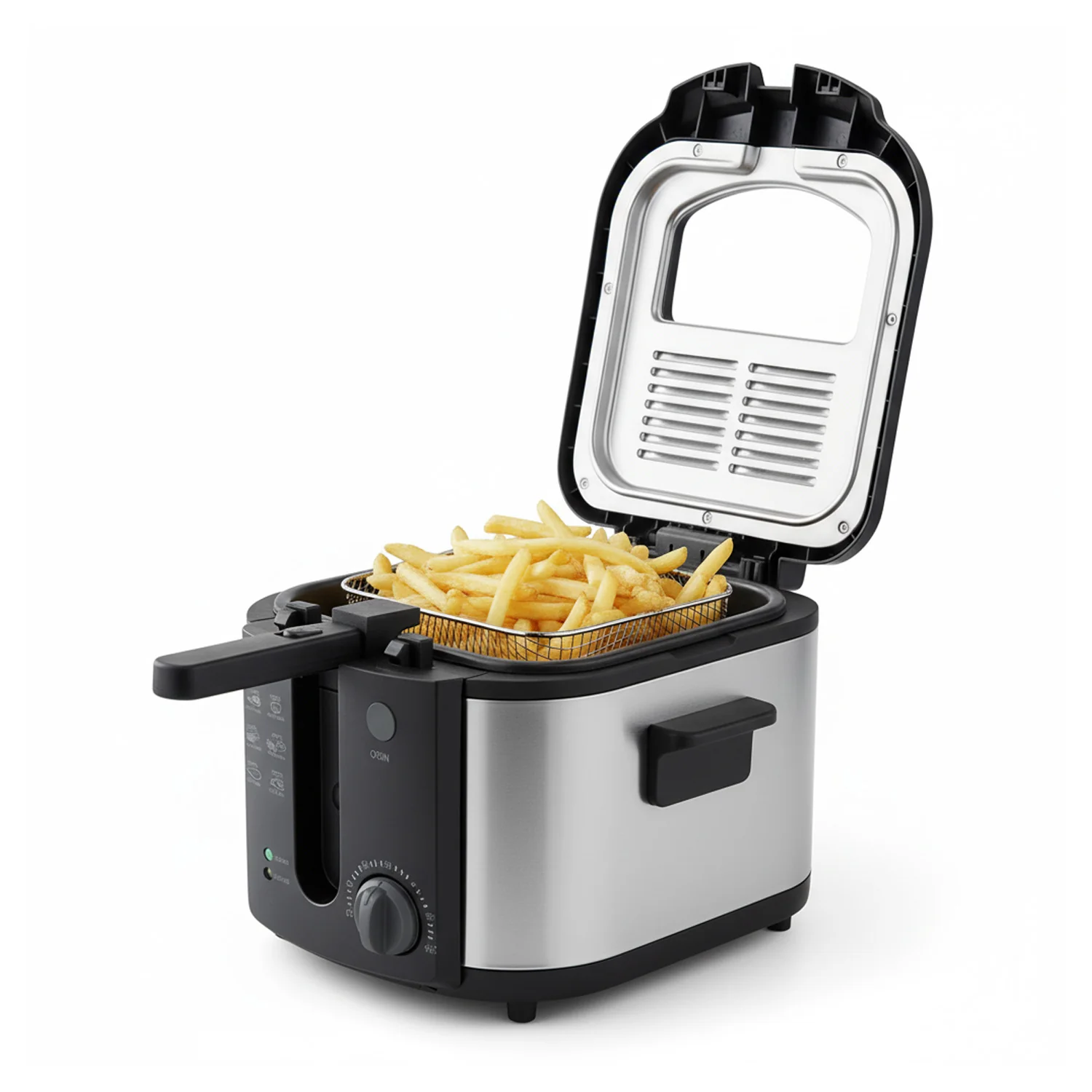 Image of Friggitrice Elettrica 3L in Acciaio Inox, Filtro Antiodore e Termostato Regolabile