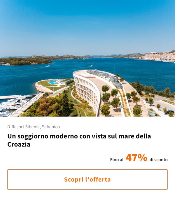 Un soggiorno moderno con vista sul mare della Croazia