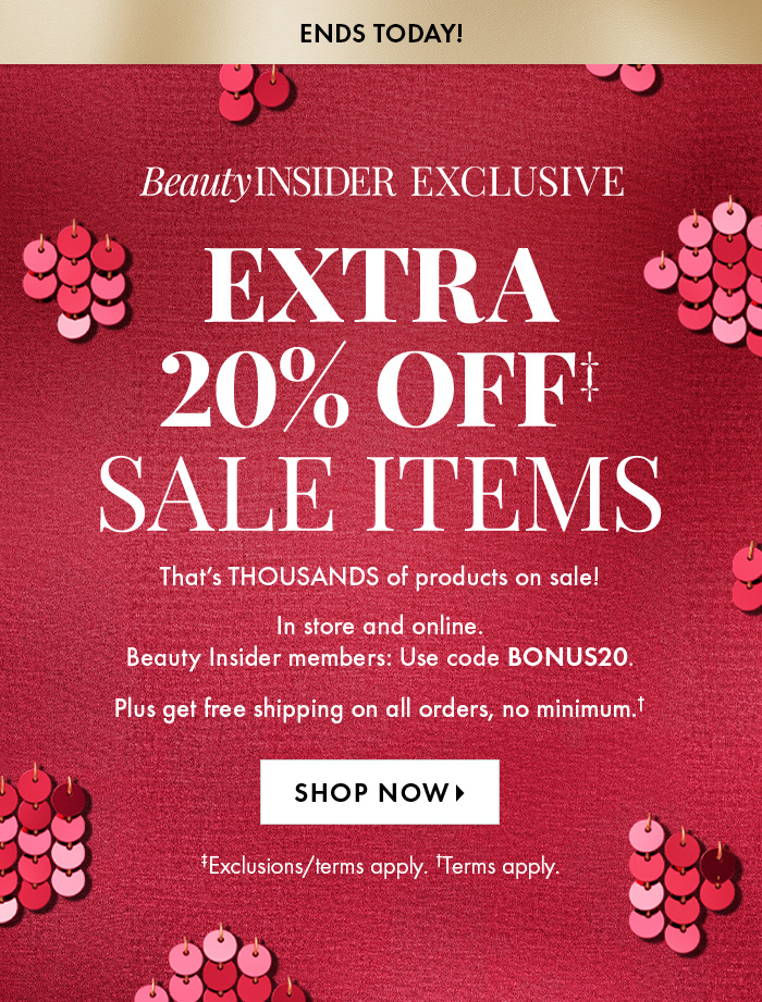 Extra 20% Off Sale Items