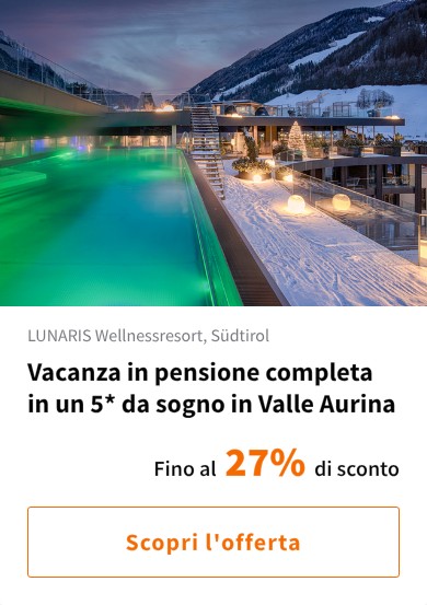 Vacanza in pensione completa in un 5* da sogno in Valle Aurina