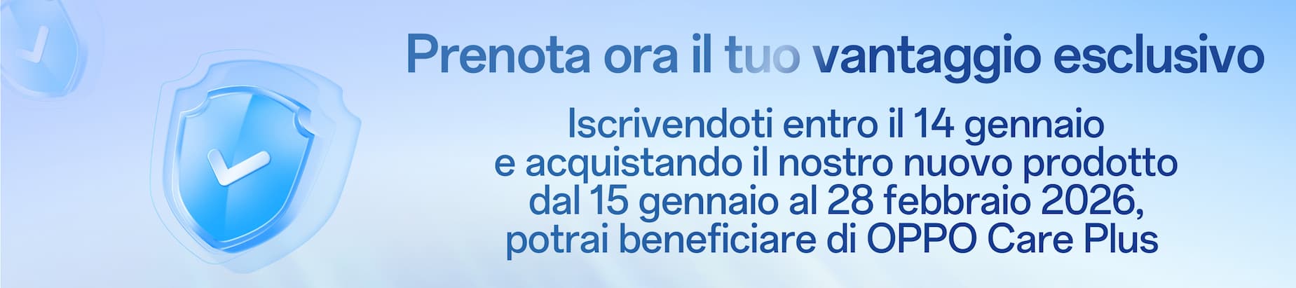 Iscriviti entro il 14 gennaio