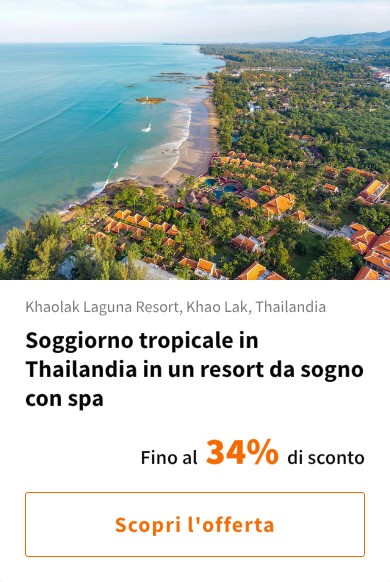 Soggiorno tropicale in Thailandia in un resort da sogno con spa