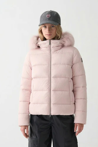 Piumino con Cappuccio Staccabile / Rosa