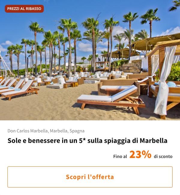 Sole e benessere in un 5* sulla spiaggia di Marbella
