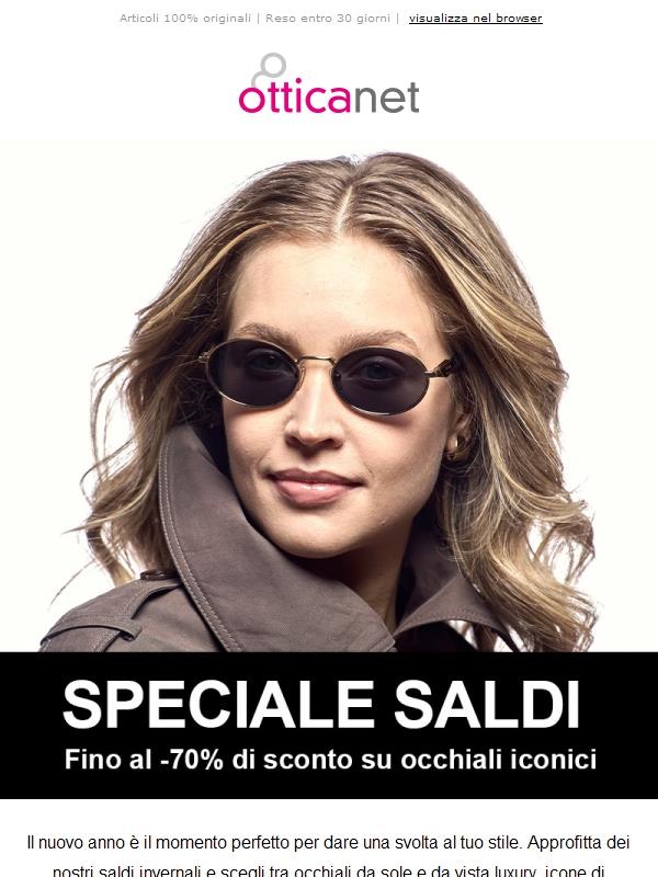 🎉 Festeggia l’Anno Nuovo con stile: dal -35% al -70% sui tuoi occhiali preferiti