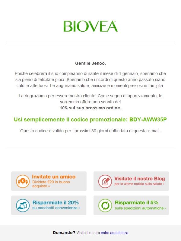 Regalo di compleanno da BIOVEA