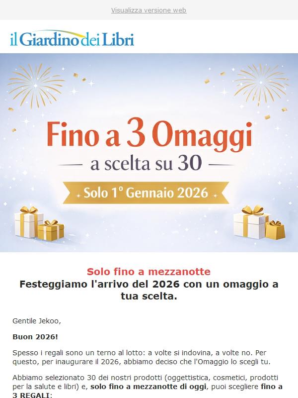 (SOLO OGGI) 🥂 1, 2 o 3 Regali? Decidi tu (Auguri!)
