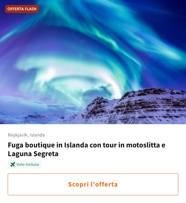 Fuga boutique in Islanda con tour in motoslitta e Laguna Segreta